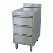 Vaiotec EASYLINE Armoire à tiroirs 700 avec 3 tiroirs, rebord inclus - argenté inox 10182 Vaiotec EASYLINE Armoire à tiroirs 700 avec 3 tiroirs, rebord inclus - argenté inox 10182