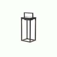Zafferano - Lanterne solaire 2 LED, 37,3 cm - Lampe murale et de table 2W avec batterie et capteur crépusculaire - Noir - noir 8054040729348