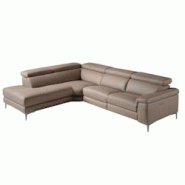 AC ANGEL CERDA Angel Cerdá Relax canapé d'angle gauche cuir vison 6042C 295 x 232 x 97 - gris fourrure 8435631002796 AC ANGEL CERDA Angel Cerdá Relax canapé d'angle gauche cuir vison 6042C 295 x 232 x 97 - gris fourrure 8435631002796