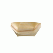 Betik Ecoline – 1250 unités – Barquette bateau bois FSC  – 22,5 cm - beige Bois massif 1011140