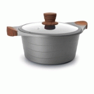 Casserole à manche avec couvercle en verre Stilo 28 CM de Lacor - aluminium 27328 Casserole à manche avec couvercle en verre Stilo 28 CM de Lacor - aluminium 27328