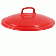 Couvercle avec poignée pour poubelle ronde tri sélectif 50L Gilac - Rouge_0
