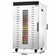 Déshydrateur automatique en acier inoxydable avec 20 plateaux 230V