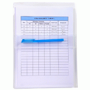 Exacompta Lot de 10 Sachet de 2 pochettes murales adhésives à soufflet de 28 mm - transparent matière synthétique 56300E