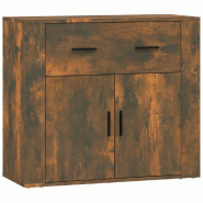 Helloshop26 - Buffet bahut commode armoire meuble de rangement organisateur cuisine salle de séjour salon 80 x 33 x 70 cm bois 02_0031108 - Bois mass