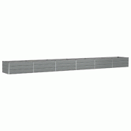 Helloshop26 - Jardinière moderne design industriel pour jardin terrasse 600 x 80 x 45 cm en acier gris clair 02_0059195 - gris acier 3000240997808