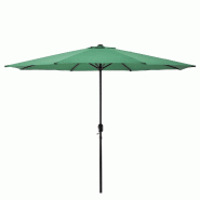 Helloshop26 - Parasol de jardin résistant au rayonnement UV imperméable polyester acier 300 cm vert 03_0005911 - vert acier 3000695899788