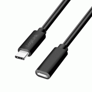 LogiLink Rallonge USB 2.0, 3 m, noir - noir 4052792074321