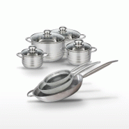Lot 3 Faitouts 14/16/24cm & 3 Poêles 24/28/32cm Elo Relief Solution - gris 3176239942811