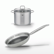 Lot Poêle 24cm et Faitout 26cm Elo Relief Solution - gris 3176239958560