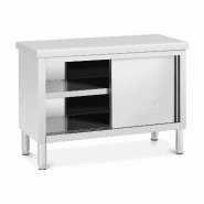 Royal Catering - Royal Catering RCAT-120/50-WT Meuble bas en inox Armoire en inox Armoire de travail en inox 120 x 50 cm Capacité de 330 kg - 4062859