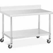 Royal Catering - Royal Catering RCAT-120/70-WS Table de travail Avec rebord 70 x 120 cm Capacité de charge 158 kg Table plan de travail Table de - mu