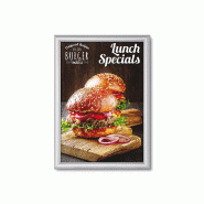 SHOWDOWN Displays Exposiciónate Cadre Clic-Clac A4 Coins En Onglet 15 mm KRA4G15 - argenté aluminium 8595578300024