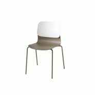 Chaise polyvalente 4 pieds dossier bois blanc Chaise polyvalente 4 pieds dossier bois blanc