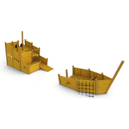 Structure de jeu bateau en robinier Alveth - 8038424 - Hags