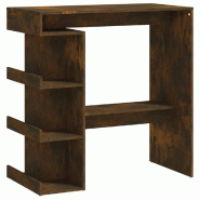 Table de bar et étagère de rangement chêne fumé bois ingénierie Modèle Helios Panorama Signature Plus - Bois manufacturé 812960