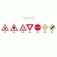 Type AB – signaux d'intersection et de priorité - Classe 1 - Visible à 80m