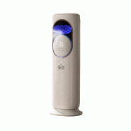 Ventilateur brumisateur sur pied chaud/froid avec télécommande, 2 vitesses, 3 litres, écran tactile LED, rotation à 120°, colonne sur pied - blan_0