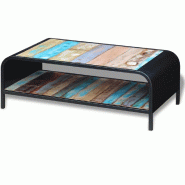 VidaXL Table basse Bois de récupération massif Modèle Atlas Contemporain - 243285XL