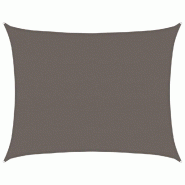 Voile d'ombrage 160 g/m² Anthracite 6x8 m PEHD Modèle Azur Horizon Plus - 311085