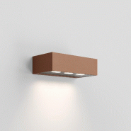 Zafferano Applique Forward 3 Lumières Asymétrique En Aluminium Corten, Led 15.5W 3000K, Indice De Protection Ip54 Pour Éclairage Extérieur Profess