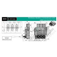 Bm40618 - distributeur hydraulique - perée - monobloc q 40 l/min