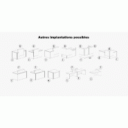 Bureau d'accueil Pano avec façade colorée - Ofitres - 120, Aigue Marine brillant