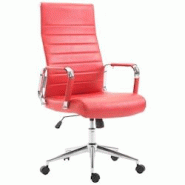 CLP Fauteuil de bureau Kolumbus similicuir Rouge - rouge polyester 191943005 CLP Fauteuil de bureau Kolumbus similicuir Rouge - rouge polyester 191943005