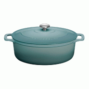 Cocotte ovale 29 cm Chasseur bleu 500 cl Ovale Fonte Chasseur 37x23 cm - bleu fonte 3244334729252