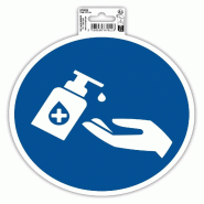 Exacompta Signalisation adhésive Gel main obligatoire, bleu/blanc - bleu 67022E