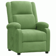 Fauteuil inclinable vert clair velours Modèle Ormellis - 342402