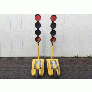 Feux de chantier par 2 - Affichage à LED - Synchronisation infrarouge