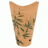 Gobelet à frites refermable Feel Green 660cc Ø8,5x18cm - par 50