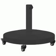 Helloshop26 - Base de parasol ronde design moderne jardin terrasse 48 x 48 x 32 cm en acier noir 02_0058941 - noir acier 3000240855917