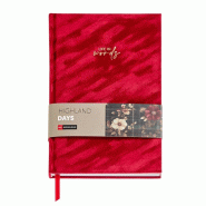 MIQUELRIUS Carnet Highland Days marbré rouge A5, 160p./80 feuilles 80 g/m², uni - 8422593082935