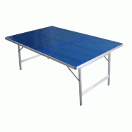 Table de marché et d'extérieur - Plateau vitro-résine 100x150x80cm - 7.2kg - Pliable et légère