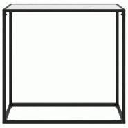 VidaXL Table console Blanc 80x35x75 cm Verre trempé Modèle Zenith Riviera Plus - 322809