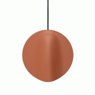 Zafferano Sirio Lampe à suspension en céramique terre cuite LED 8W 2700K graduable TRIAC, abat-jour artisanal Made in Italy design modulaire moderne