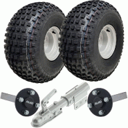 22x11.00-8 Knobby ATV Quad Trailer Kit Wheels Axles Swivel Hitch Max Load 310kgs 22x11.00-8 Knobby ATV Quad Trailer Kit Wheels Axles Swivel Hitch Max Load 310kgs