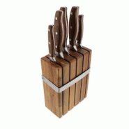 Bloc 5 couteaux Roc - Marron Autre Bois Jean Dubost - marron Bois massif 3219331949989 Bloc 5 couteaux Roc - Marron Autre Bois Jean Dubost - marron Bois massif 3219331949989