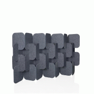 Cloison acoustique FLEXMIUT PLUG PET lot de 4 109 × 170 × 25 cm gris hjh OFFICE - gris polyester 892012