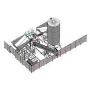 Distributeur automatique de béton en  libre-service - emprise au sol d'environ 11,5 m x 10 m - Modèle T