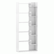 Helloshop26 - Bibliothèque à 11 étagères de rangement 69 x 22 x 163 cm deux dispositifs anti-basculement style moderne en panneau de 20_0014804 -