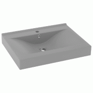 Helloshop26 - Lavabo avec trou de robinet vasque à poser de toilette lave-mains de salle de bain cuisine maison intérieur 60 x 46 cm 02_0002768 - 30