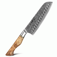 Hezhen - Couteau Santoku Damas - Série B30 Master - multicolore B30-RS