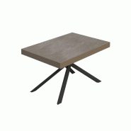 Itamoby Table Extensible Niket Gris Tourterelle 120/380X90 Cm Avec Pieds Anthracite - beige 8050598058435