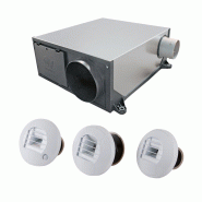 Kit Hygro A VMC simple flux hygroréglable extra-plate + 3 bouches électriques - Axelair - KHAEPST5160 Kit Hygro A VMC simple flux hygroréglable extra-plate + 3 bouches électriques - Axelair - KHAEPST5160