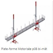 P08 - plateforme de travail sur mât - saeclimber - vitesse de levage 6 (10) m/min