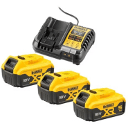 Pack 3 batteries 18v xr 5ah + chargeur - DEWALT - dcb1104p3-qw - 842478