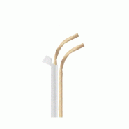 Paille flexible sous sachet 23cm papier kraft - par 250